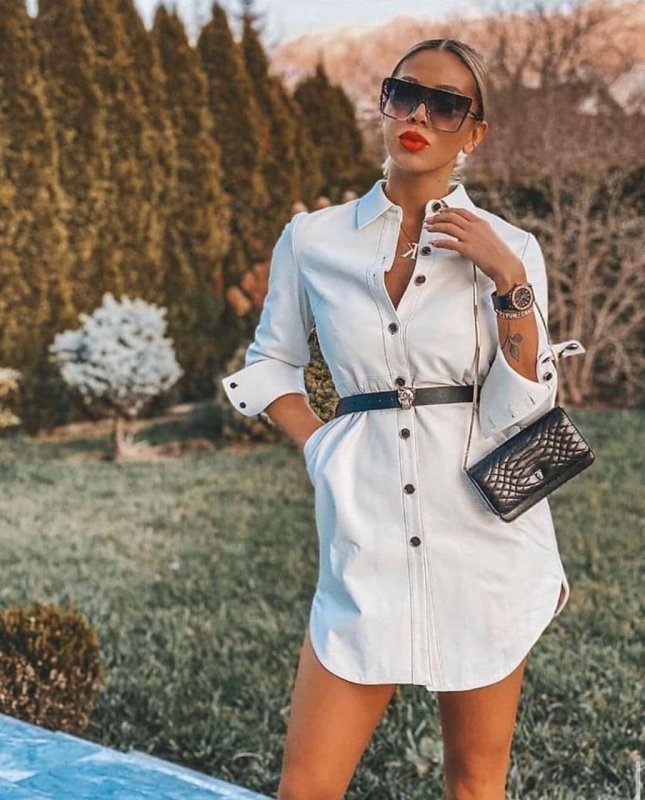 Кожаное платье Zara