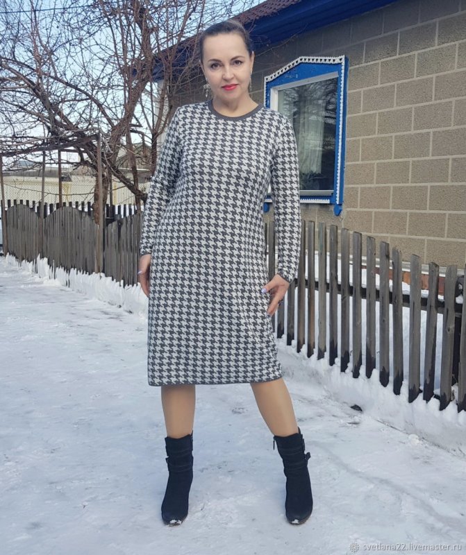 Инсити платье гусиная лапка