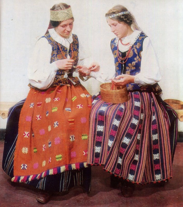 Народные костюмы Латгале Латвия