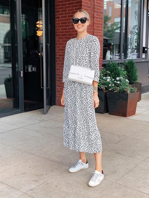 Polka Dot Dress стрит стайл