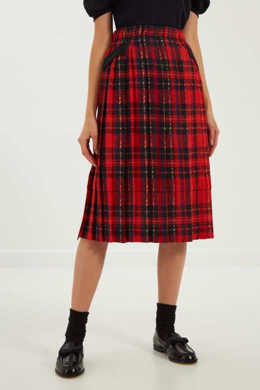 Zara юбка миди в клетку