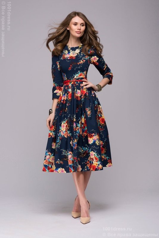 Платье макси богемное Floral