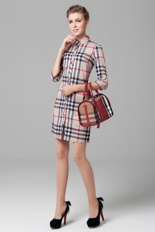 Платье Burberry женское клетка