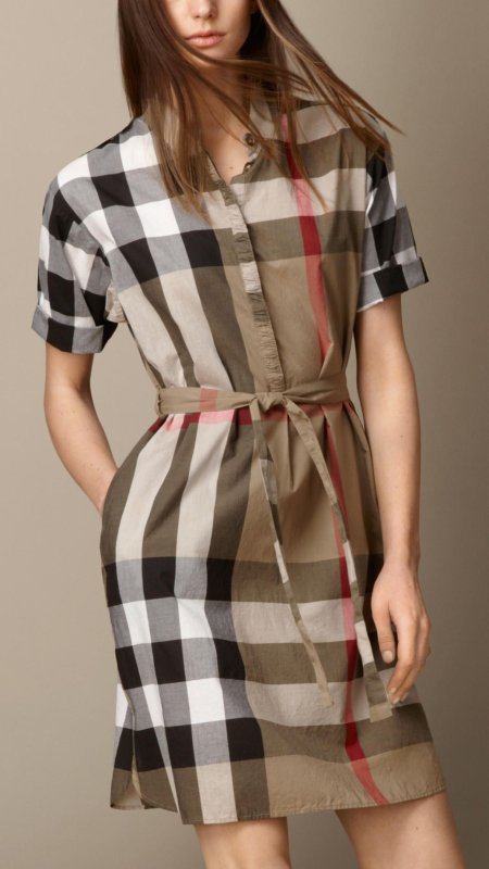Платье с принтом Burberry