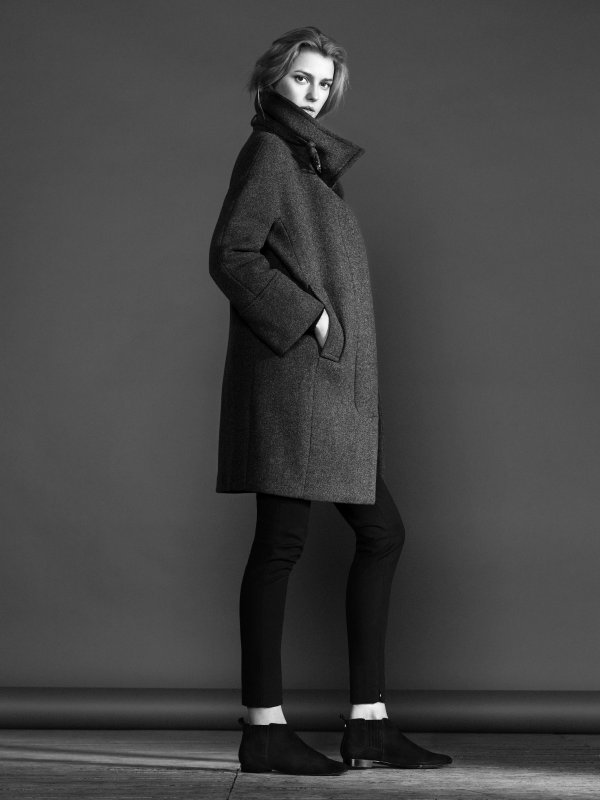 Massimo Dutti пальто серое