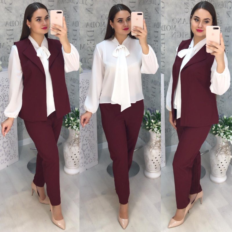 Костюм брючный с жилетом 54 Sumaya