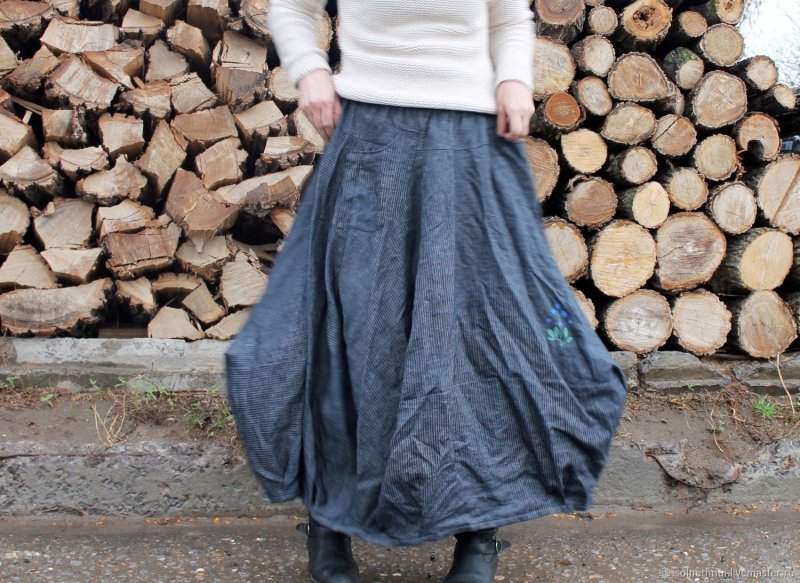 Sela Casual Original льняная юбка