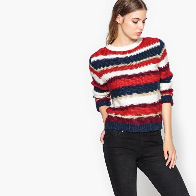 Zara полосатый свитер