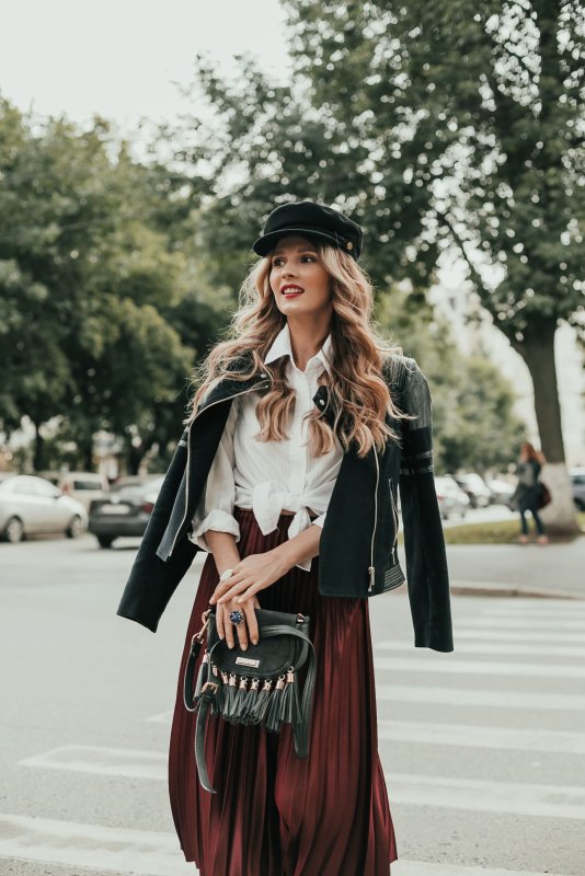 Кожаная куртка streetstyle