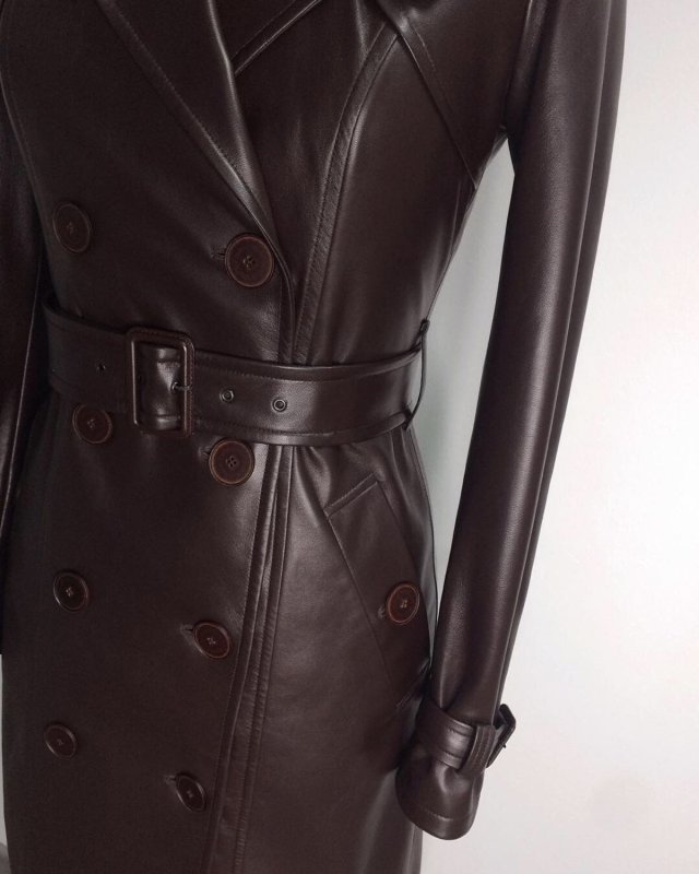 Sportmax кожаный плащ