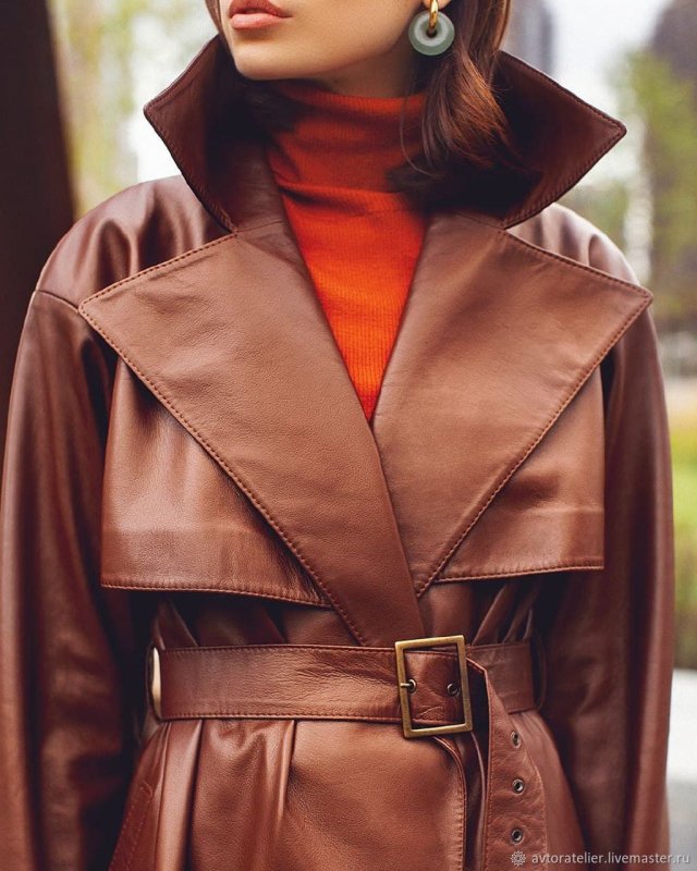 Кожаный плащ Boutique Kale