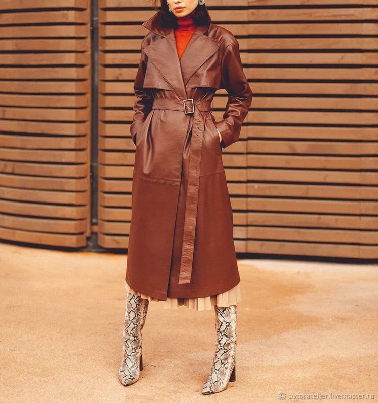 Trench Coat женский кожаный