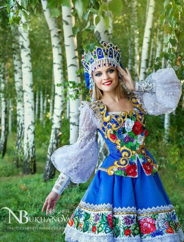 Свадебный наряд в русском стиле