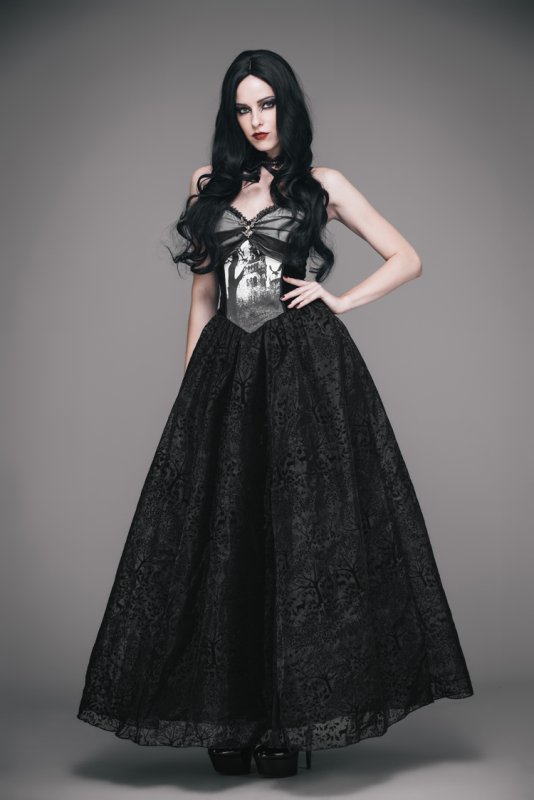 Goth Dark винтажное платье