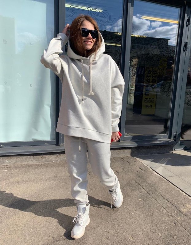 Худи с пальто streetstyle 2020