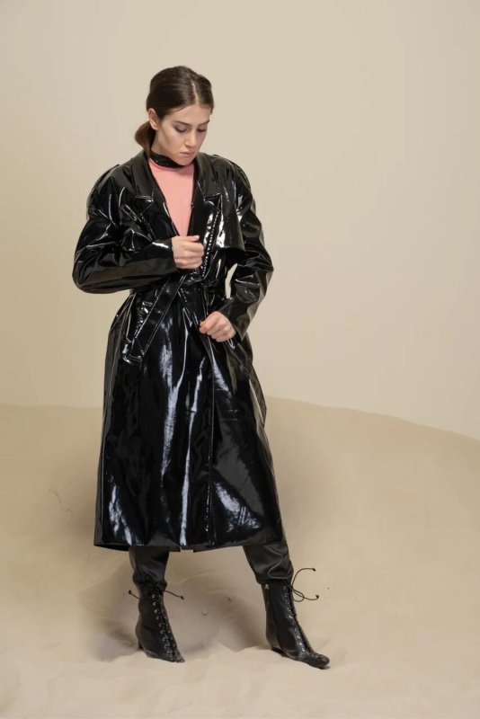 Кожаный плащ фирма la AFM Leather