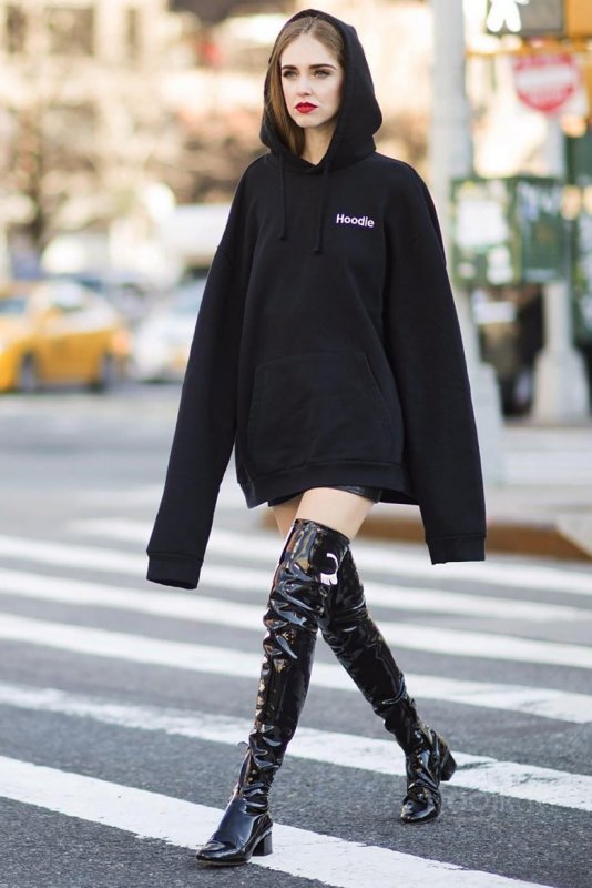 Голубой платье оверсайз Street Style