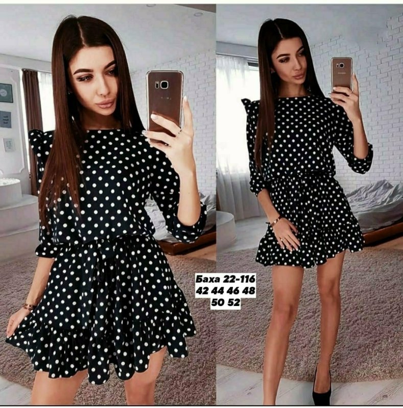 Vittoria Vicci черное платье в горошек