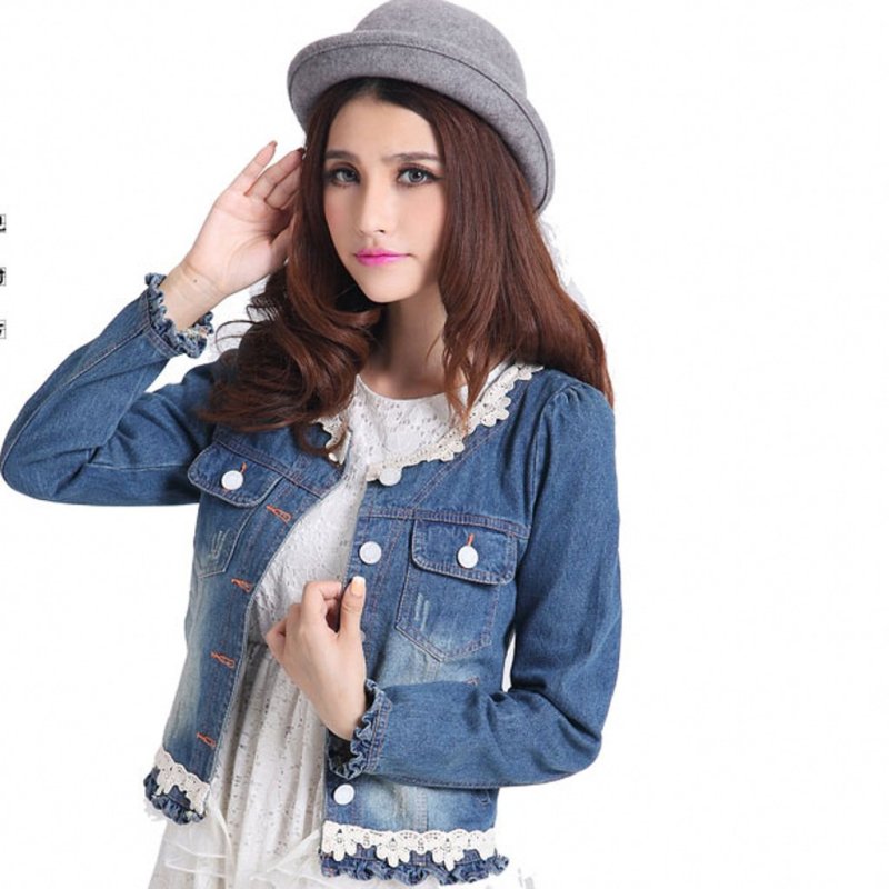 Idol Washed Black Borg lined Denim Jacket Topshop