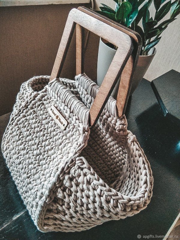 Сумки из трикотажной пряжи крючком