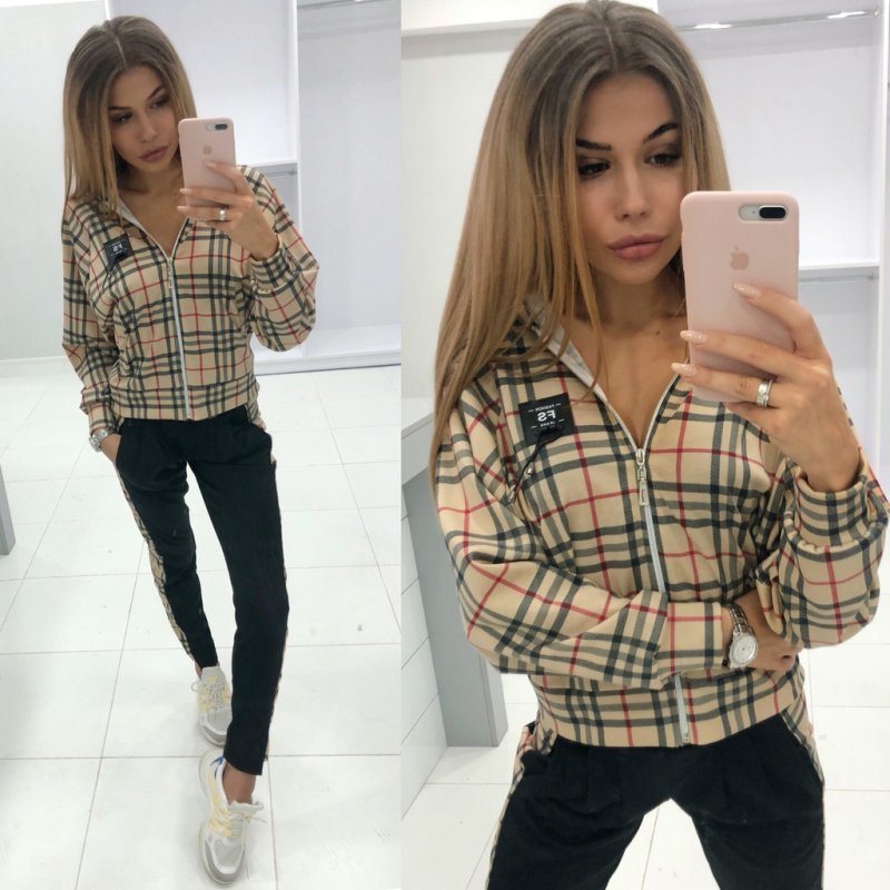 Платье пиджак в клетку