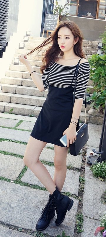 Корейские аутфиты платья