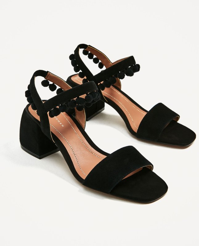 Черные сандалии Zara