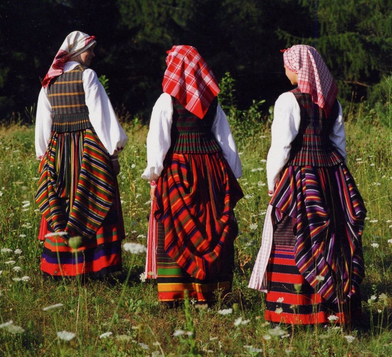 Народные костюмы Латгале Латвия