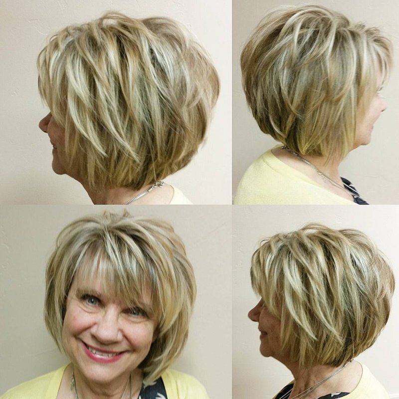 Стрижка layered short Bob