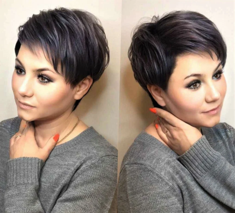 Женская короткая стрижка в салоне