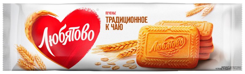 Печенье Любятово шоколадное со злаками, 114 г
