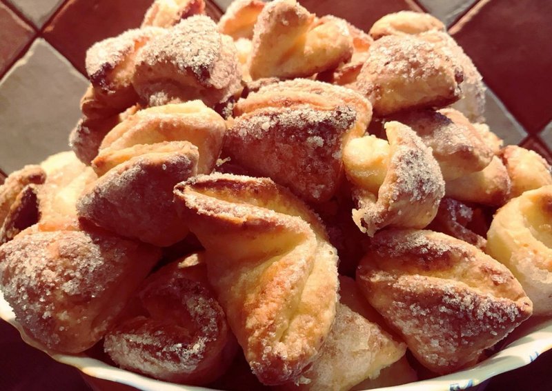 Поцелуйчики печенье творожное