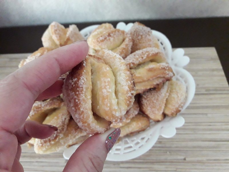 Творожное печенье гусиные лапки