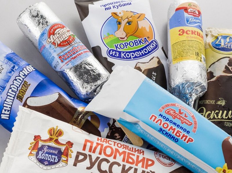 Карамельное мороженое на палочке
