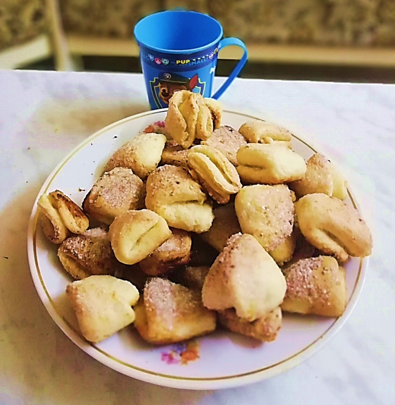 Творожное печенье ушки