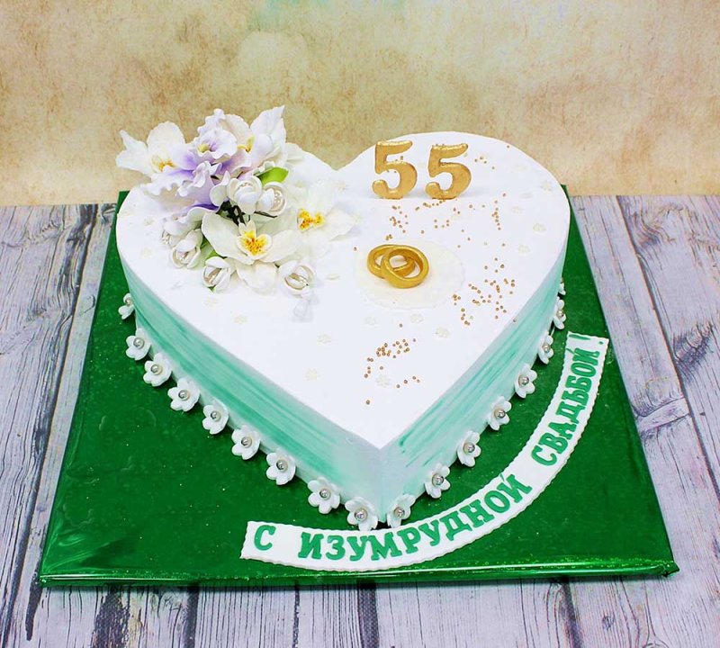 Торт на юбилей свадьбы 55 лет