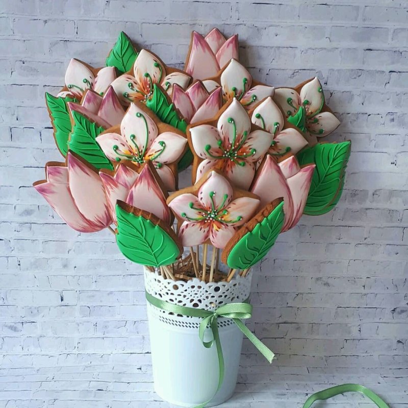 Пряничные букеты для женщины