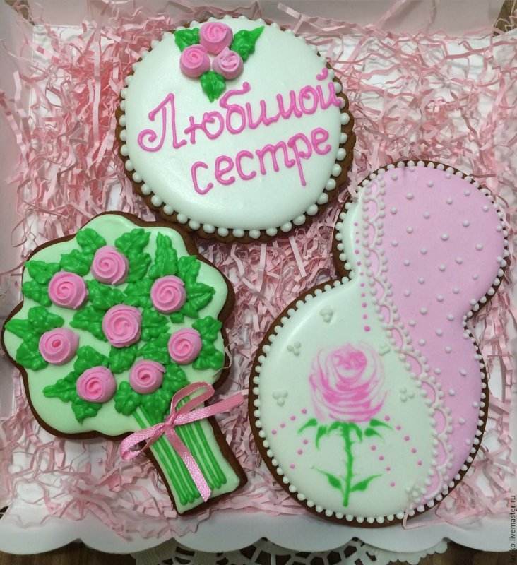 Пряники цветочки