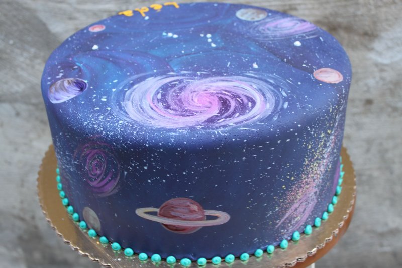Космический торт с мастикой