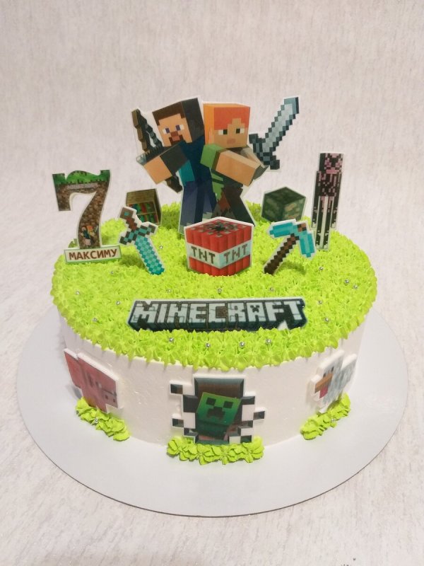 Торт Minecraft квадратный