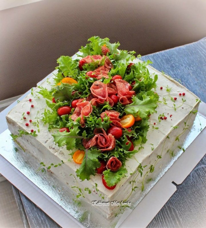 Кабачковый закусочный торт