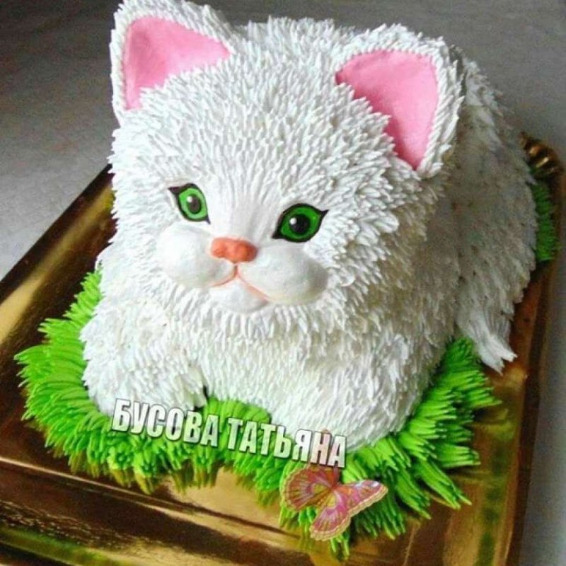 Торт с кошкой для девочки