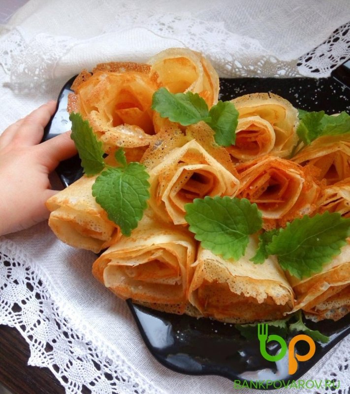 Трубочки из блинов
