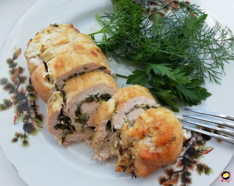 Куринной рулет из куриной грудки