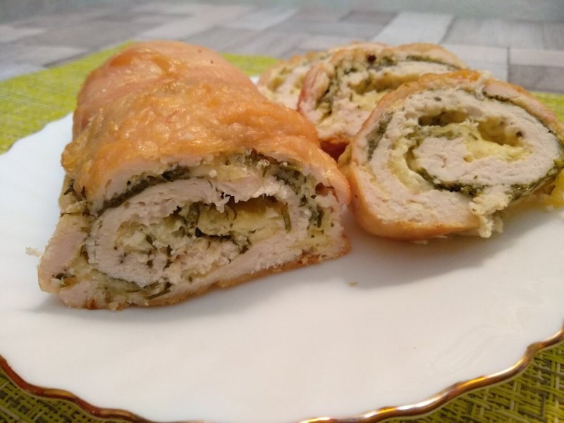 Куриная грудка рулет