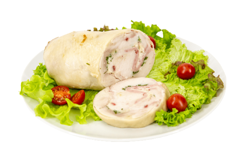 Куриный рулет с овощами