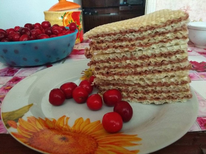 Вафельный торт домашний