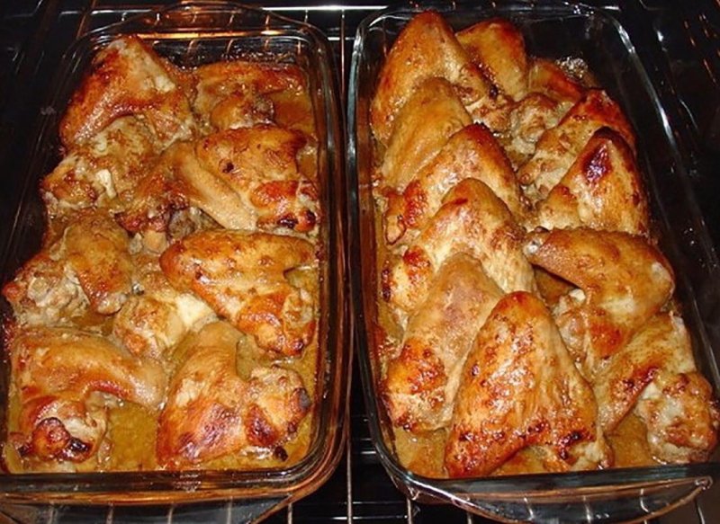 Крылышки в духовке с хрустящей корочкой с картошкой