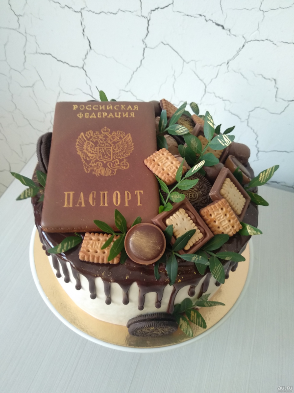 Торт с паспортом для мальчика