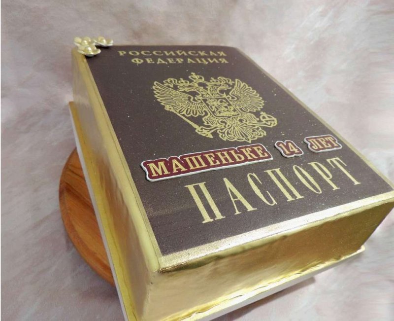 Торт с паспортом для девочки